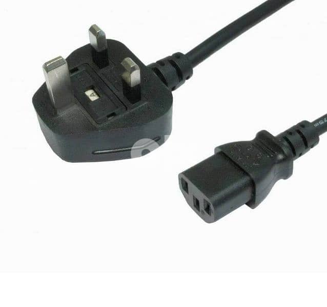 Power Cord UK Type 3 and 2 Pin Plug 13A Fuse 0