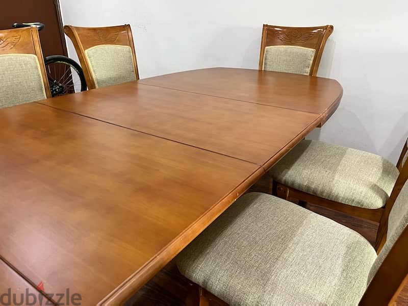 Large Extendable Dining Food Eating Table طعام للأكل كبيرة طاولة 4