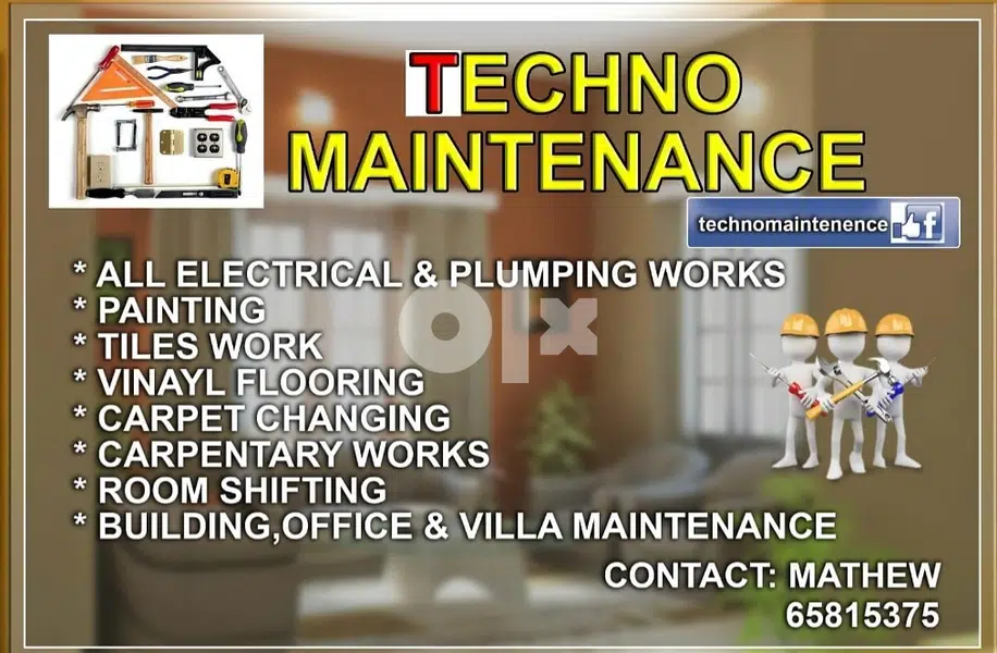 Room Shifting. Painting . Electrical. plumbing .  65815375