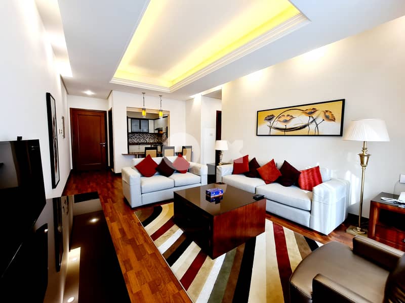 For rent 1 & 2  bedr furnished jabria 1