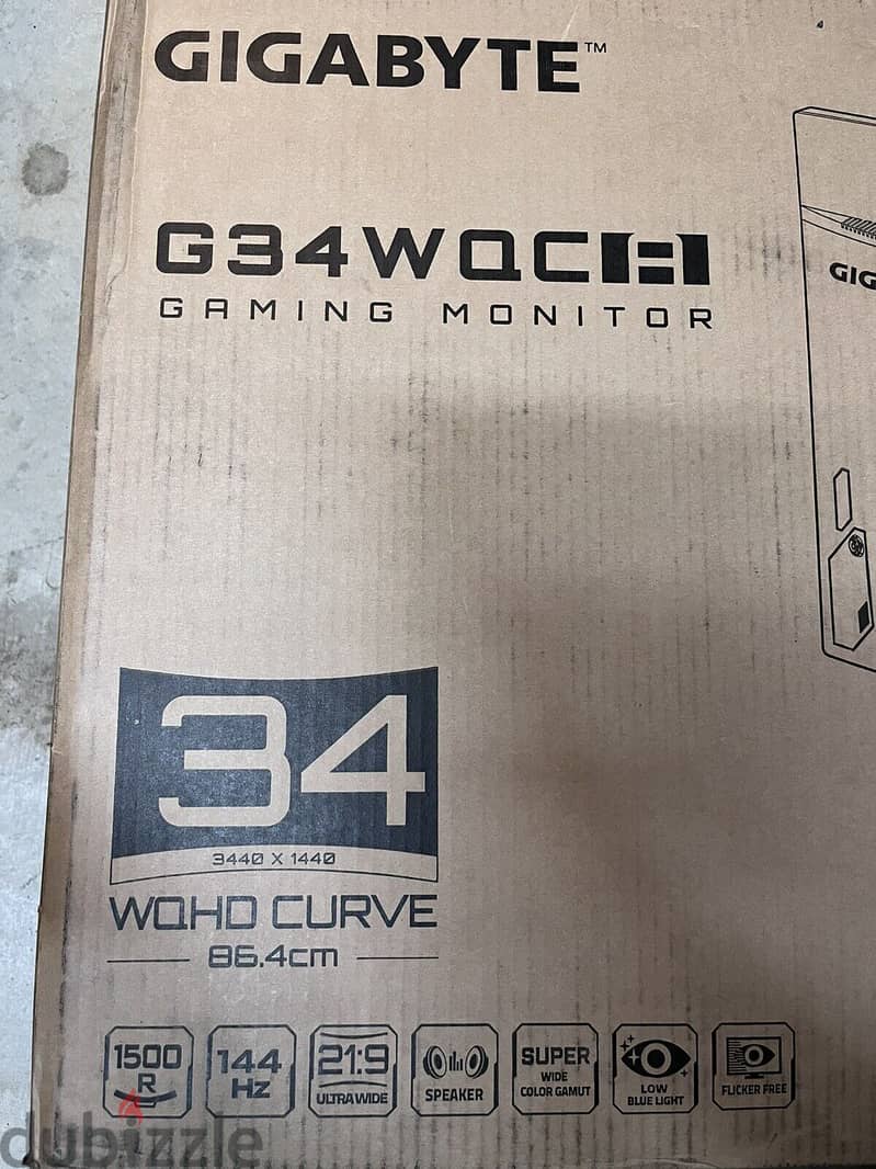 **OFFER** NEW GIGABYTE G34WQC 34" 144Hz WQHD LCD Curved Gaming Monitor 1