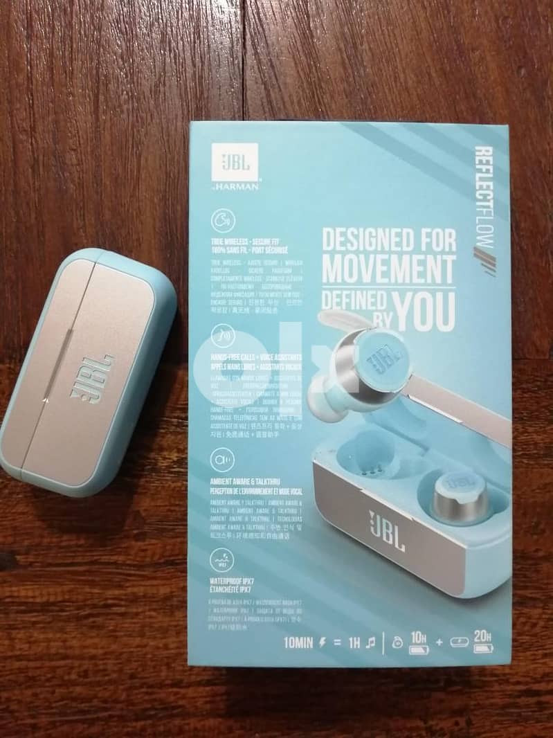 JBL Reflect Flow Waterproof Wireless Sport Earphone - Blue 3