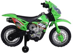Vroom Rider VR093 Battery Operated 6V Kids Dirt Bike, Green 0