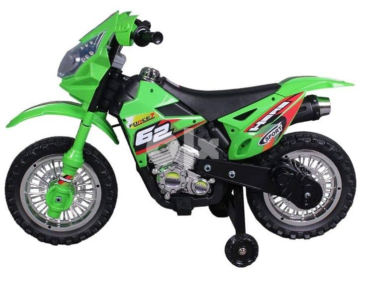 Vroom Rider VR093 Battery Operated 6V Kids Dirt Bike, Green 2