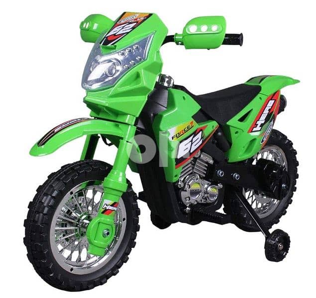Vroom Rider VR093 Battery Operated 6V Kids Dirt Bike, Green 3