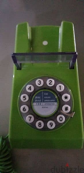 vintage land phone set button design