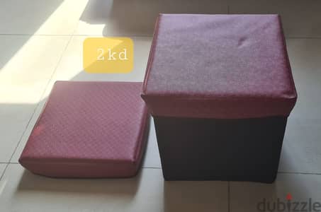 New Foldable ottoman for kids with storage for sale