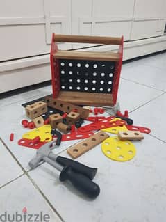 Wooden & Plastic Tools Kids Play Set 0