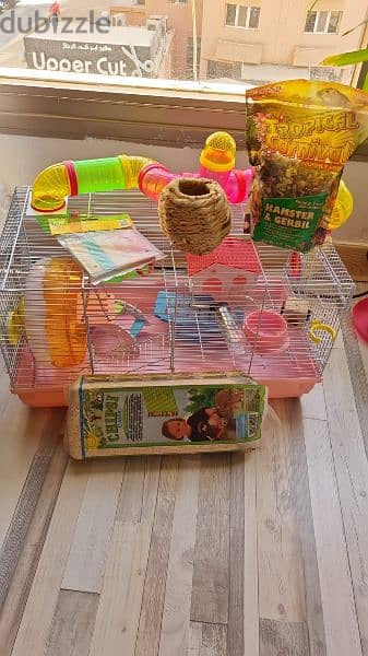 Syrian Hamster large cage and toys 1