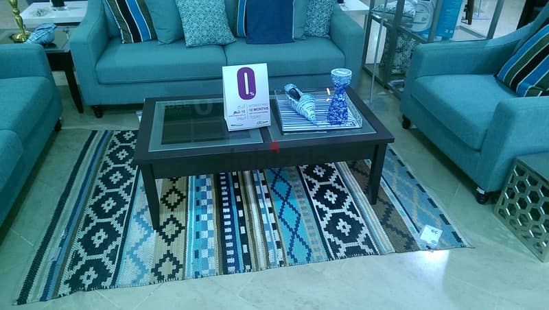 Used Safat Coffee Table and 2 Side tables with drawers Originally 95kd 8