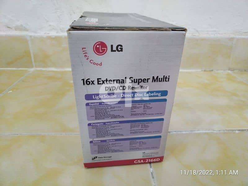 Used LG External Super Multi DVD Rewriter 6