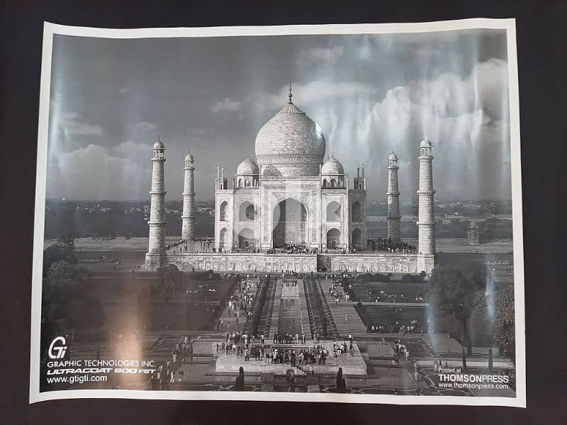 Taj Mahal pic Laminated Raised up 28inches x 22inches 1