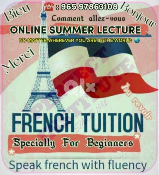 FRENCH TUITION FOR ALL SCHOOLS :65871052 0